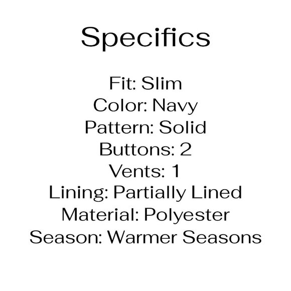 Devred 34S Navy Solid 2-Button Sport Coat Blazer Jacket T594 - Picture 4 of 11